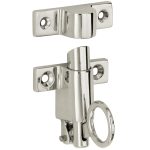 Raamknip Elegant met sluitkom glans nikkel