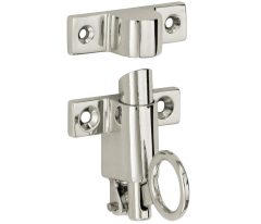 Raamknip Elegant met sluitkom glans nikkel