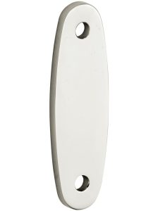 Vulplaat tbv raamsluiting 3 mm ovaal glans nikkel