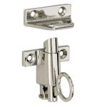 Raamknip Elegant met sluitplaat glans nikkel