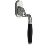 SKG2 Draaikiepgarnituur afsluitbaar Ton ebben/Smal Rechts mat nikkel ongelakt