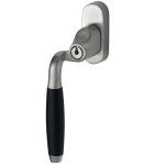 SKG2 Draaikiepgarnituur afsluitbaar Ton ebben/Smal Links mat nikkel ongelakt