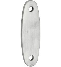 Vulplaat tbv raamsluiting 3 mm ovaal mat nikkel ongelakt