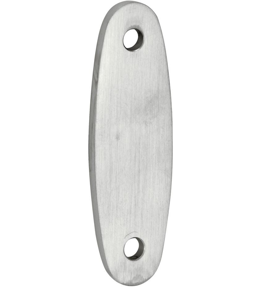 Vulplaat tbv raamsluiting 3 mm ovaal mat nikkel ongelakt