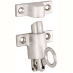 Raamknip Elegant met sluitkom mat nikkel ongelakt