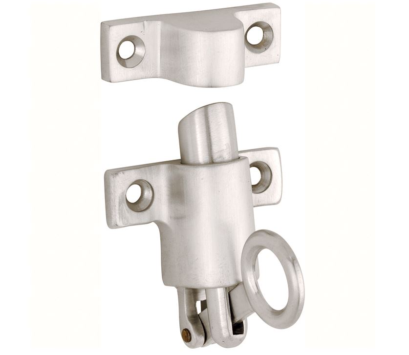 Raamknip Elegant met sluitkom mat nikkel ongelakt