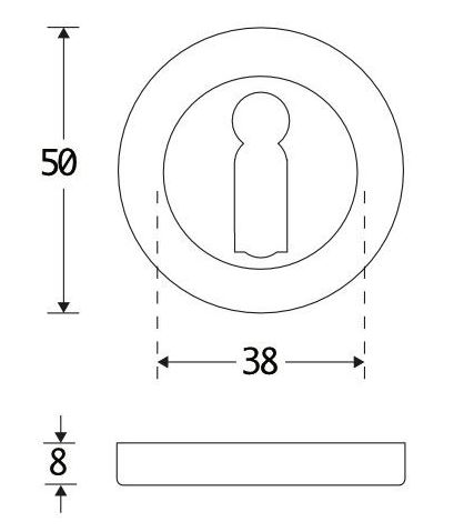 Set van twee sleutelplaatjes Vivo BB messing antiek - Afbeelding 2