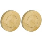 Set van twee blinde plaatjes Vivo BB messing antiek