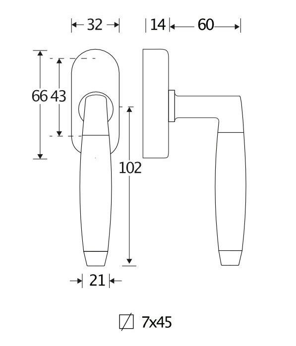 Draaikiepgarnituur Ton ebben/Elegant messing antiek - Afbeelding 2