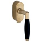 SKG2 Draaikiepgarnituur afsluitbaar Ton ebben/Elegant messing antiek