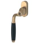 SKG2 Draaikiepgarnituur afsluitbaar Ton ebben/Smal Links messing antiek