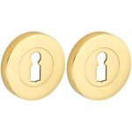 Set van twee sleutelplaatjes Vivo BB messing gelakt