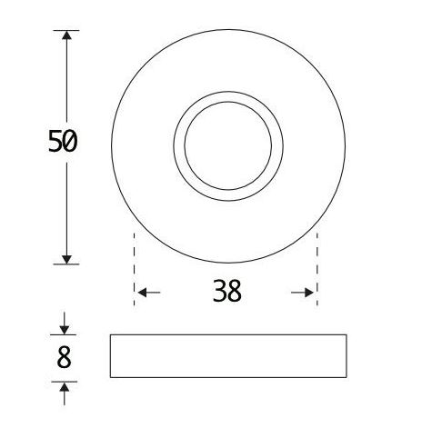 Set van twee blinde plaatjes Vivo BB messing gelakt - Afbeelding 2
