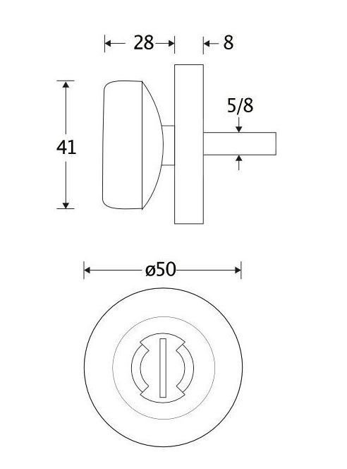 WC-Sluiting 5-8 mm Vivo messing gelakt - Afbeelding 2