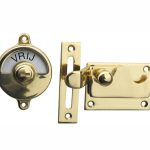 WC-overslag Elegant met bocht messing gelakt