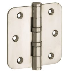 Kogellagerscharnier 76x76 ronde hoek vlak glans nikkel