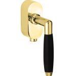 SKG2 Draaikiepgarnituur afsluitbaar Ton ebben/Elegant messing gelakt