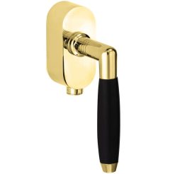 SKG2 Draaikiepgarnituur afsluitbaar Ton ebben/Elegant messing gelakt