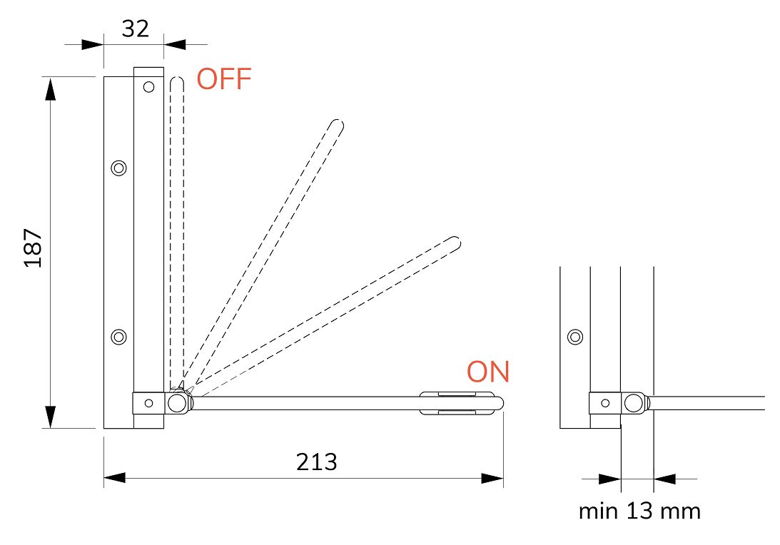 Deursluiter Justor met pen voor buitengebruik zwart - Afbeelding 2