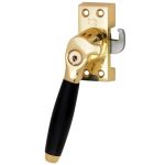 SKG Raamsluiting Met Sluitplaat Links Ton ebben messing gelakt