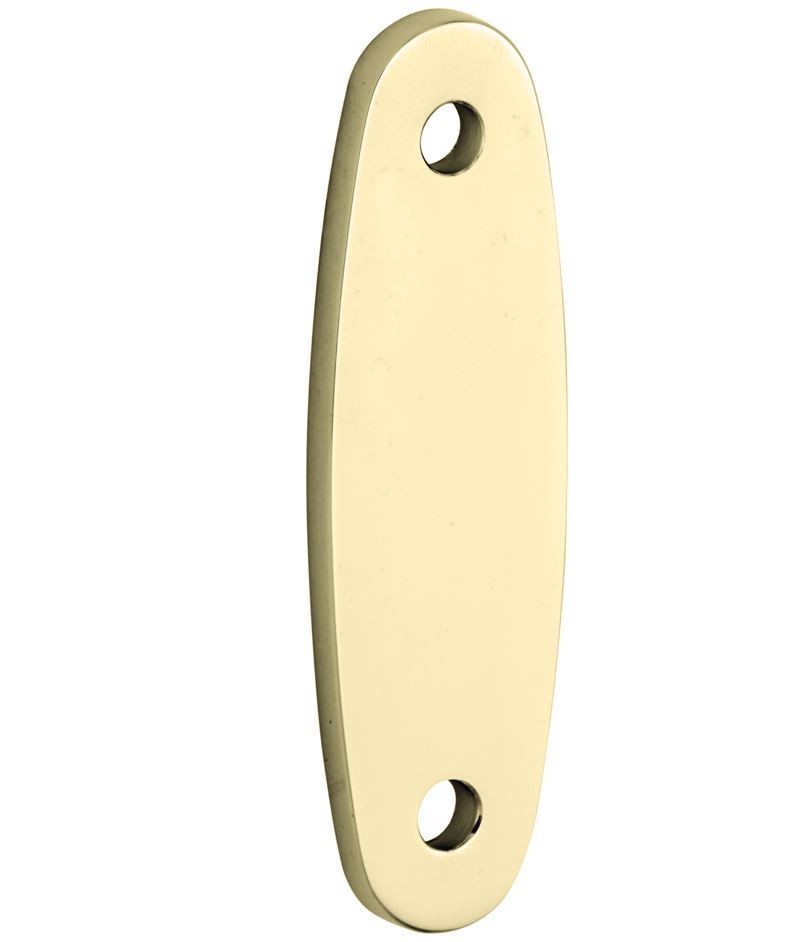 Vulplaat tbv raamsluiting 3 mm ovaal messing gelakt