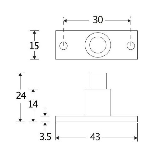 Stelpen tbv uitzetijzer messing gelakt - Afbeelding 2