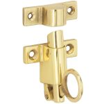 Raamknip Elegant met sluitkom messing gelakt