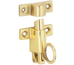 Raamknip Elegant met sluitkom messing gelakt