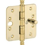 Kogellagerscharnier SKG3 89x89 ronde hoek vaas messing PVD