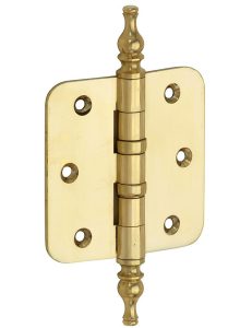 Kogellagerscharnier 89x89 ronde hoek vaas messing gelakt