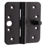 Kogellagerscharnier SKG3 89x89 ronde hoek vlak mat zwart