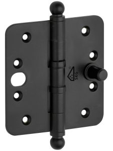 Kogellagerscharnier SKG3 89x89 ronde hoek bol mat zwart