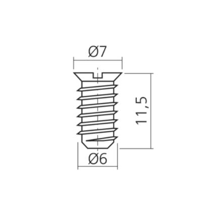 10 euroschroeven kleine kop 6.0 x 11.5 - Afbeelding 2