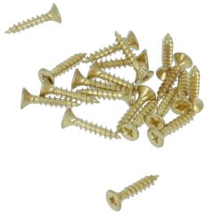 20 stuks messing kleur schroeven Pozy Drive 3.0 x 16 mm