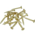 20 stuks messing kleur schroeven Pozy Drive 3.0 x 20 mm