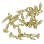 20 stuks messing kleur schroeven Pozy Drive 3.5 x 16 mm