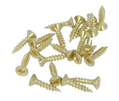 20 stuks messing kleur schroeven Pozy Drive 3.5 x 16 mm