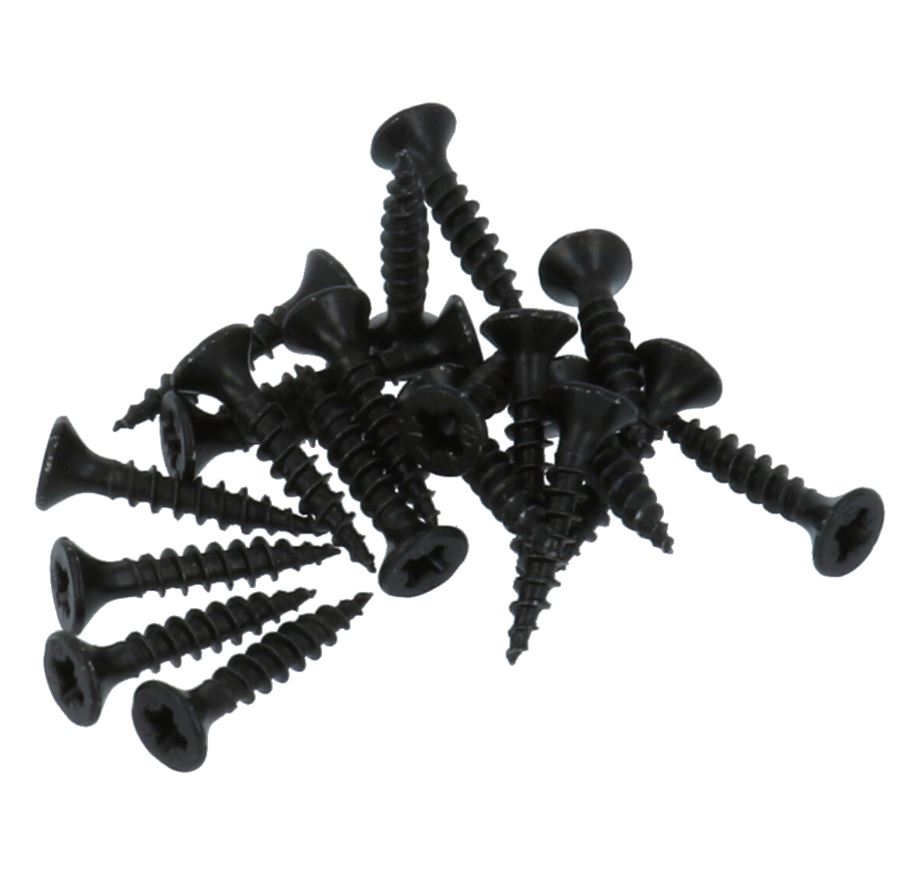 20 stuks zwarte Schroeven Pozy Drive 3.5 x 20 mm