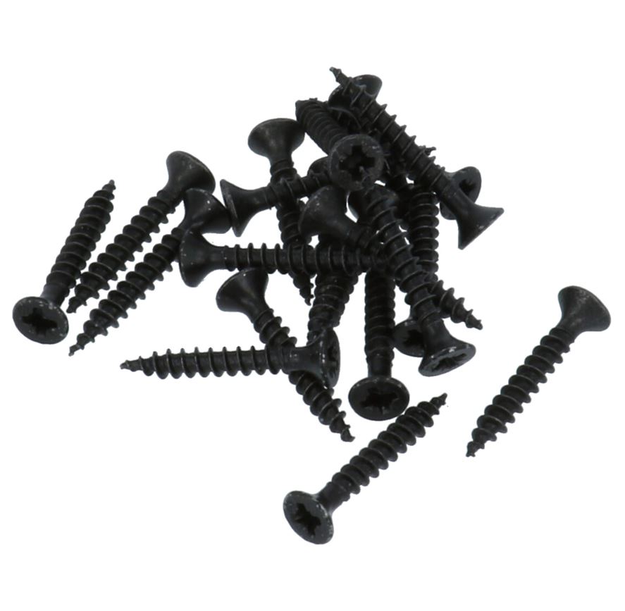 20 stuks zwarte Schroeven Pozy Drive 3.5 x 25 mm