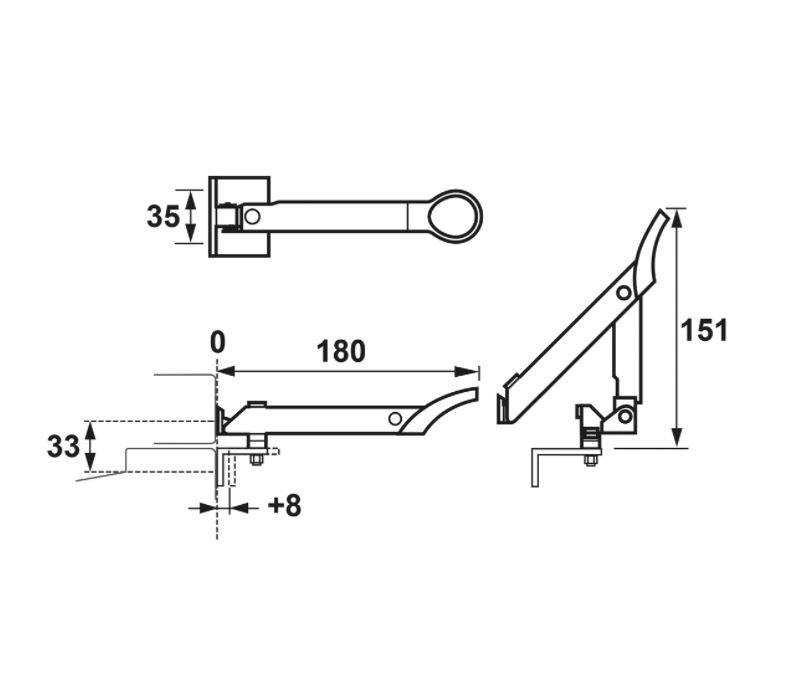 AXA Combi-raamuitzetter AXAflex Speciaal rvs - Afbeelding 2