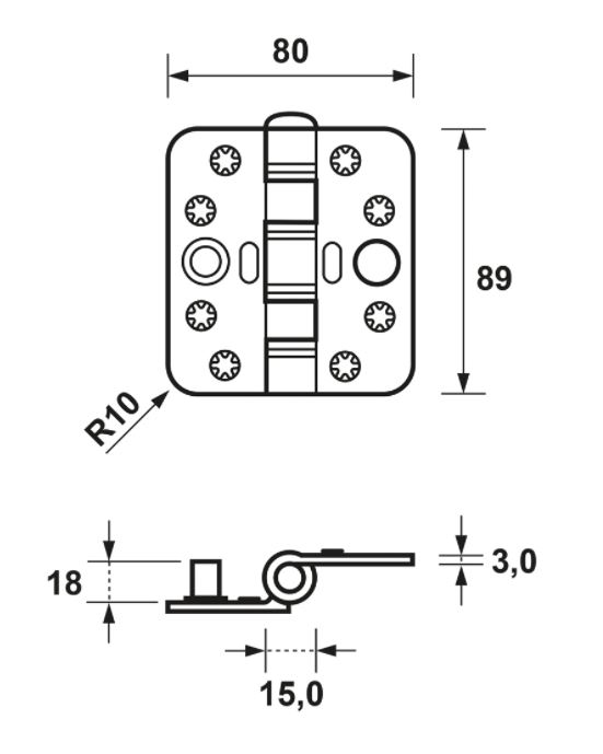 AXA Smart Easyfix veiligheidsscharnier XDK SKG3 - Afbeelding 2