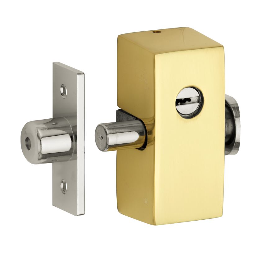 Bijzetslot Elegant buiten draaiend messing gelakt