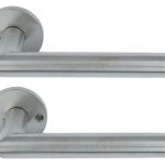 Buiten Deurklink Michel Rond mat rvs