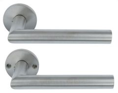 Buiten Deurklink Michel Rond mat rvs