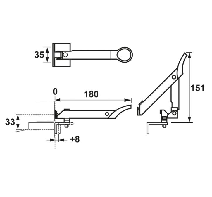 AXA Combi-raamuitzetter AXAflex Speciaal rvs/Wit - Afbeelding 2