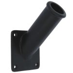 Vlaggenstokhouder met achterplaat Aluminium zwart