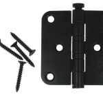 XBL Kogellagerscharnier 76x76x2.5 mm ronde hoek zwart