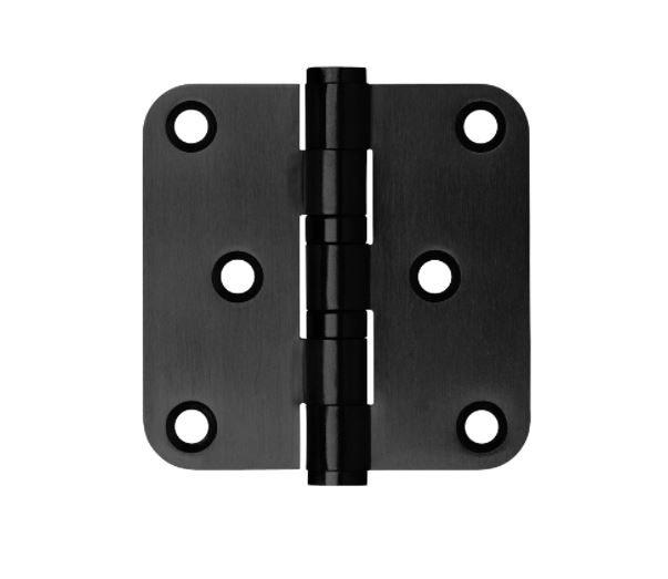 XBL Kogellagerscharnier 76x76x2.5 mm ronde hoek zwart - Afbeelding 2