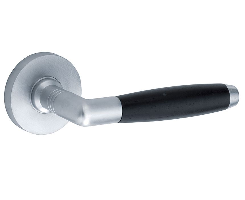 Deurklink op geveerd rozet Ton ebben/Vivo mat chroom