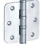 Kogellagerscharnier 76x76 ronde hoek vlak mat chroom